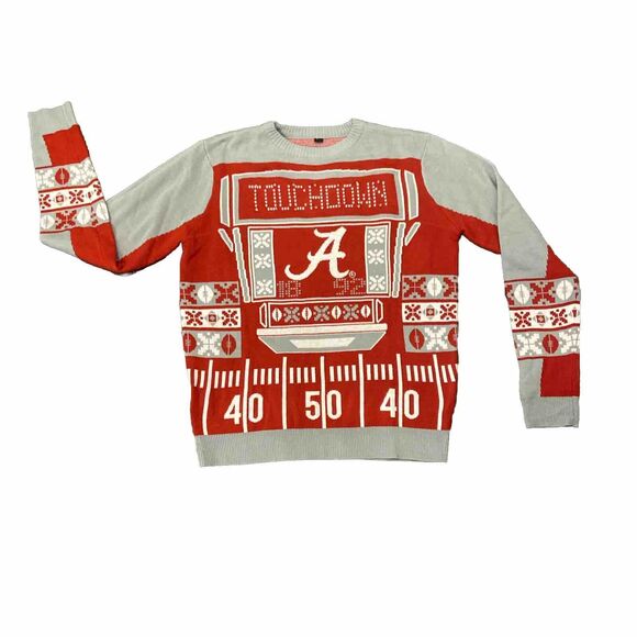 Alabama Crimson Tide LIGHT UP Pullover SWEATER NCAA Football Ugly Xmas UNISEX Lg - Picture 2 of 12